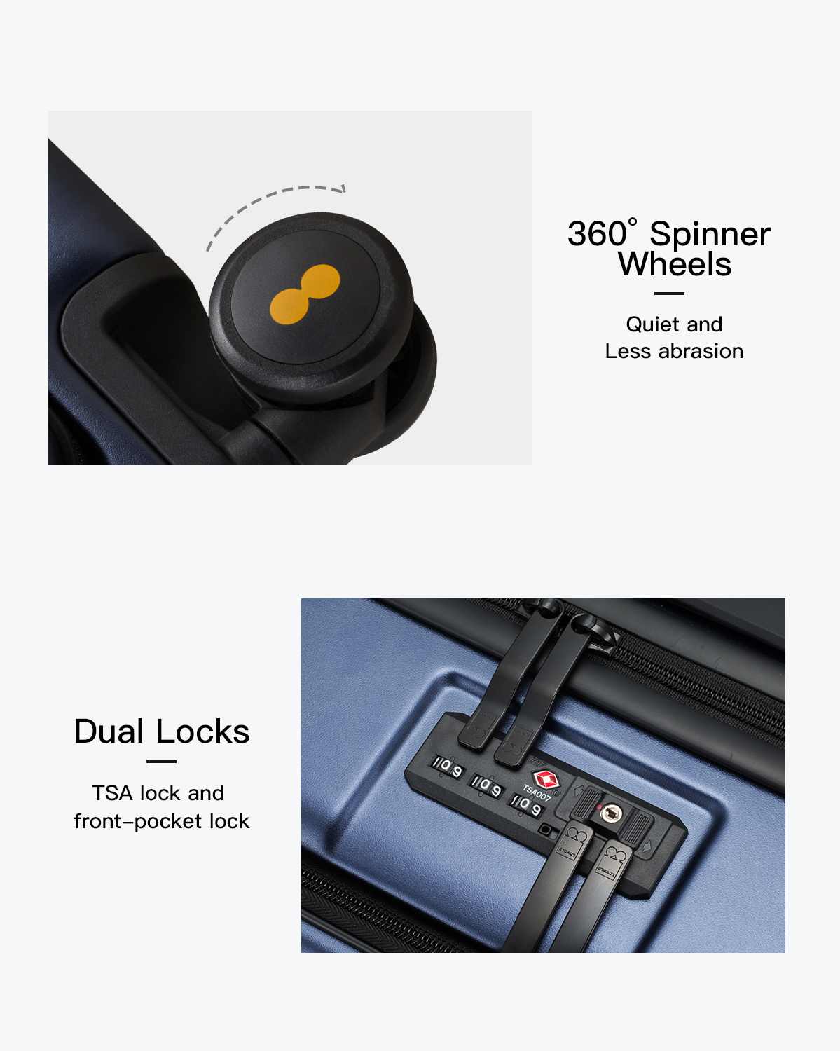 Carry-on with Laptop Pocket Luggage Set - Image 18